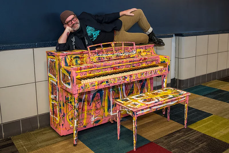 Abstract Odyssey: Transforming Pittsburgh Airport Pianos with Bright Colors and Wild Shapes