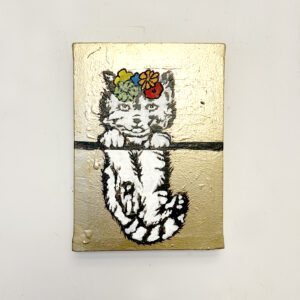 Flowers on a Kittens Head