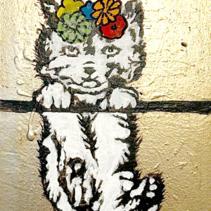 Flowers on a Kittens Head (PRINT)