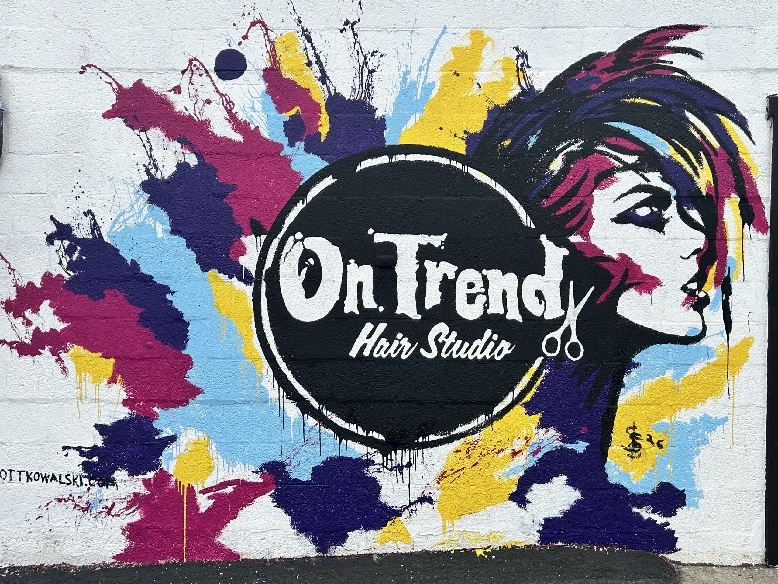 On Trend Hair Studio Brand Mural